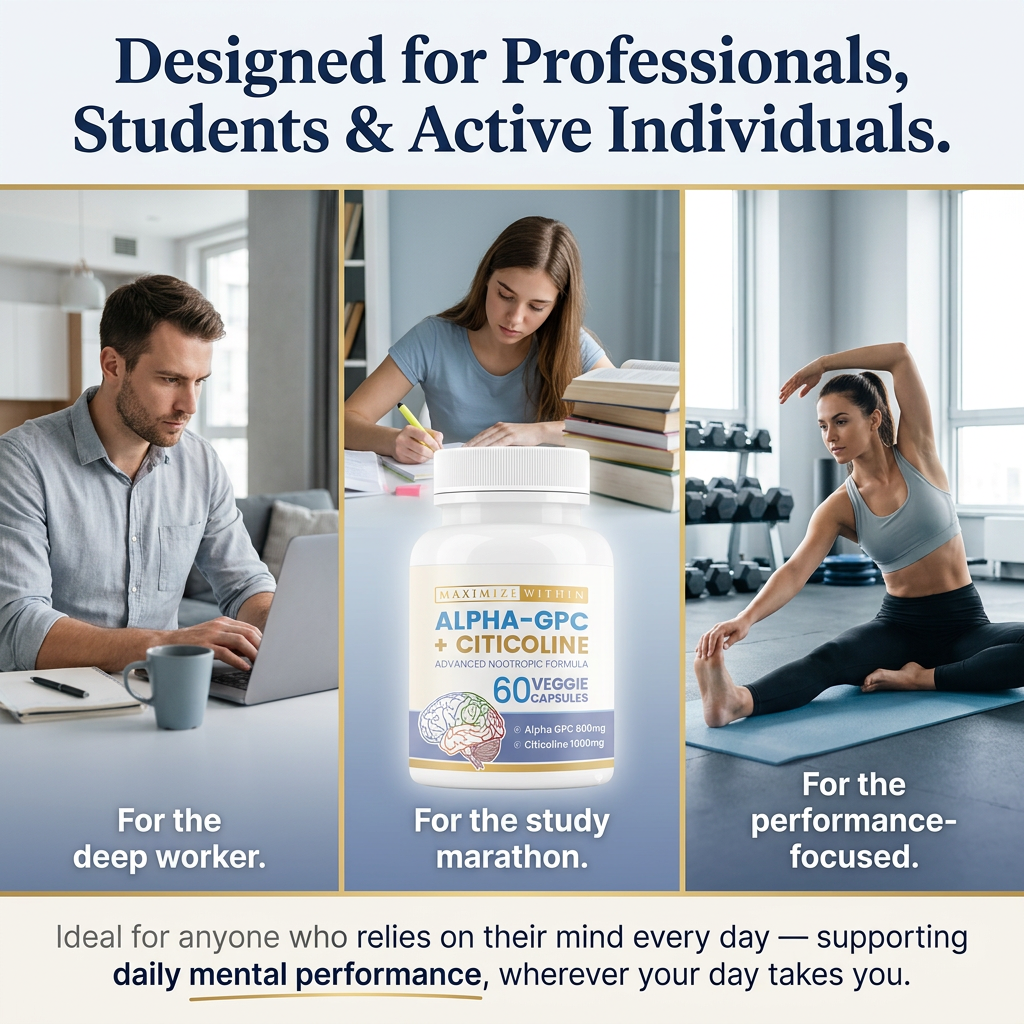 Alpha-GPC + Citicoline - Maximize Within | Special Nootropic Formula
