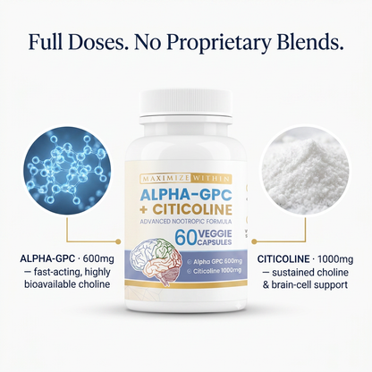 Alpha-GPC + Citicoline - Maximize Within | Special Nootropic Formula