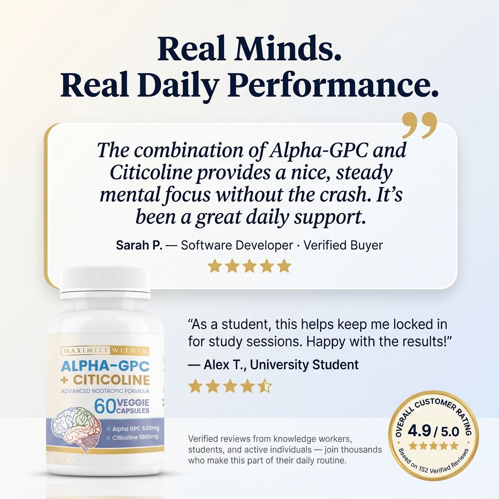 Alpha-GPC + Citicoline - Maximize Within | Special Nootropic Formula