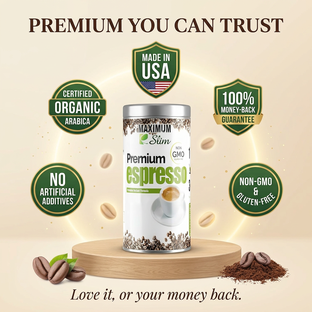 Maximum Slim Organic Espresso | Rich & Smooth Coffee for Energy Boost
