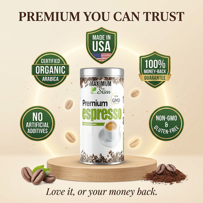 Maximum Slim Organic Espresso | Rich & Smooth Coffee for Energy Boost