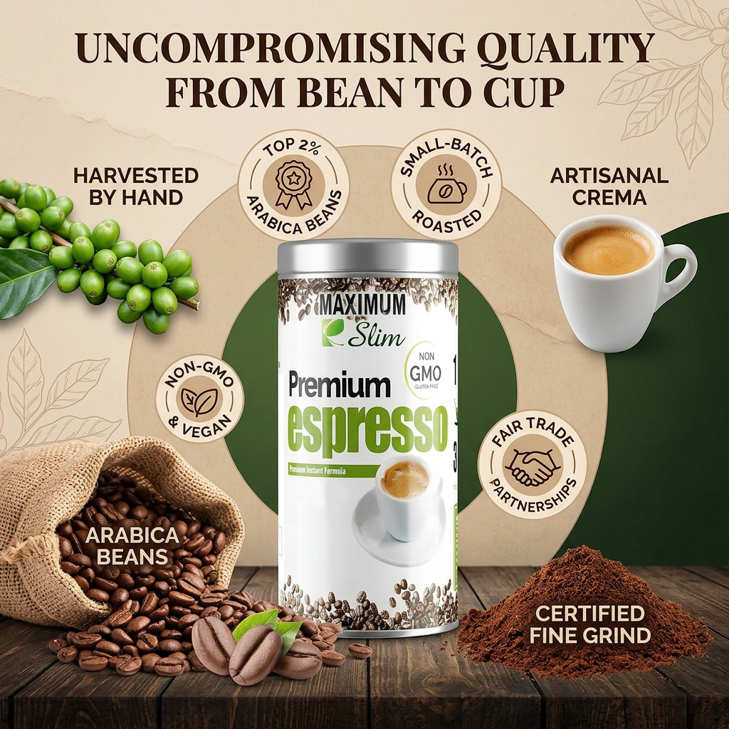 Maximum Slim Organic Espresso | Rich & Smooth Coffee for Energy Boost