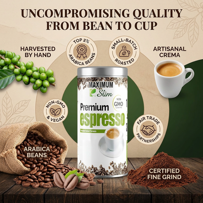 Maximum Slim Organic Espresso | Rich & Smooth Coffee for Energy Boost