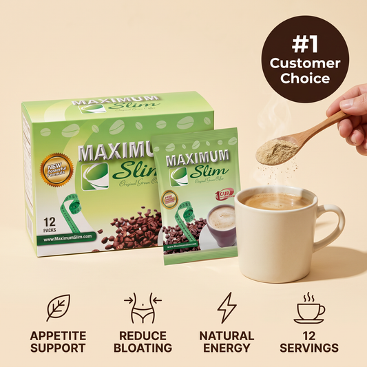 Maximum Slim Original Green Coffee | Support Gut Health  |  Control Cravings  |  12 Servings