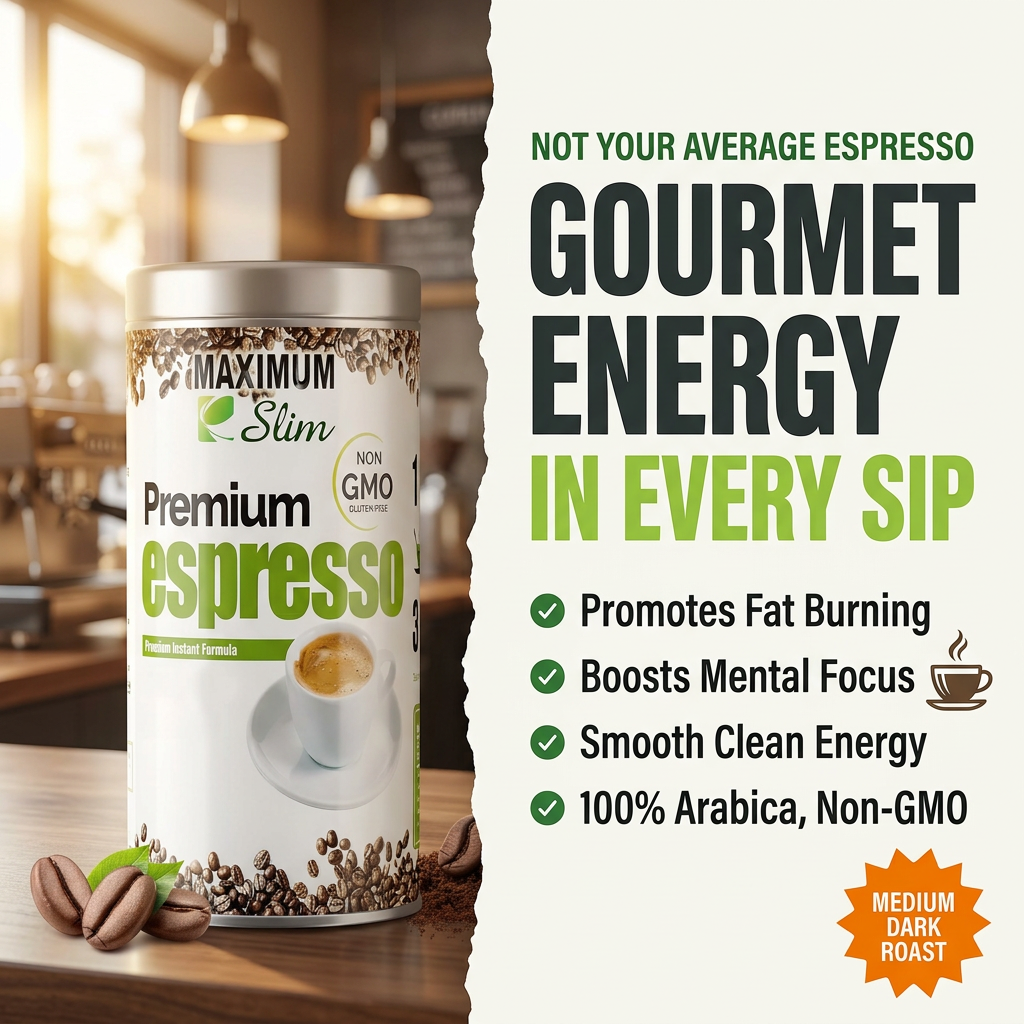 Maximum Slim Organic Espresso | Rich & Smooth Coffee for Energy Boost