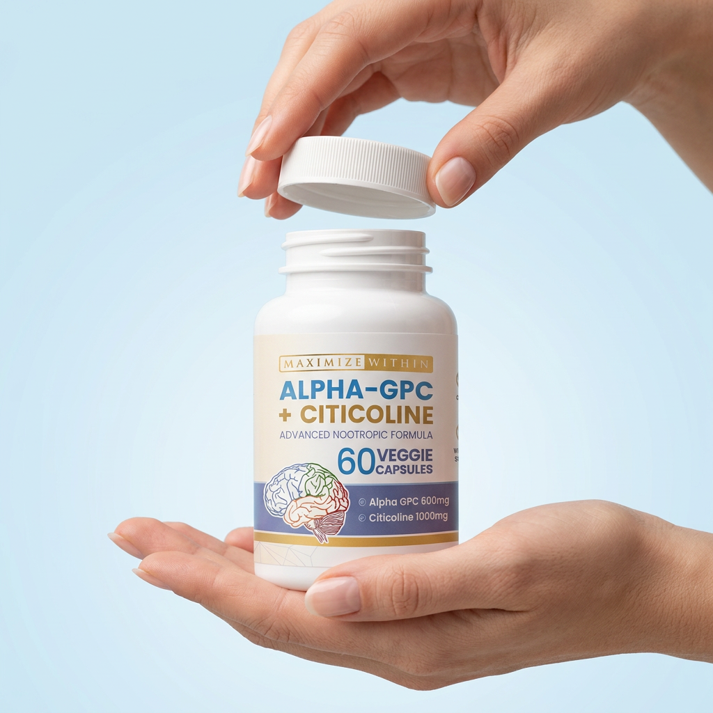 Alpha GPC + Citicoline | Brain Health Supplement | Known to improve focus & clear brain fog | Plant Based Capsules | Pack of 30
