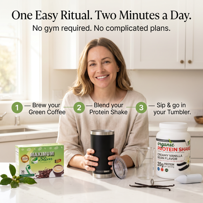 The Daily Wellness Bundle — Green Coffee + Organic Protein Shake + Insulated Tumbler