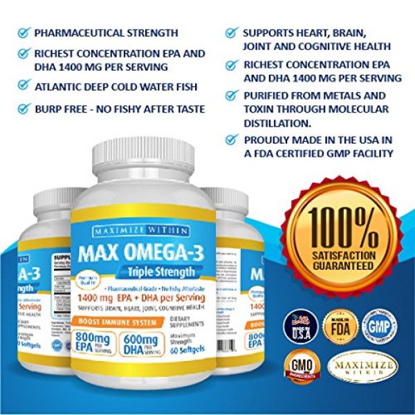 Max Omega-3 Supplement - Maximum Slim | Supports Heart & Brain Health