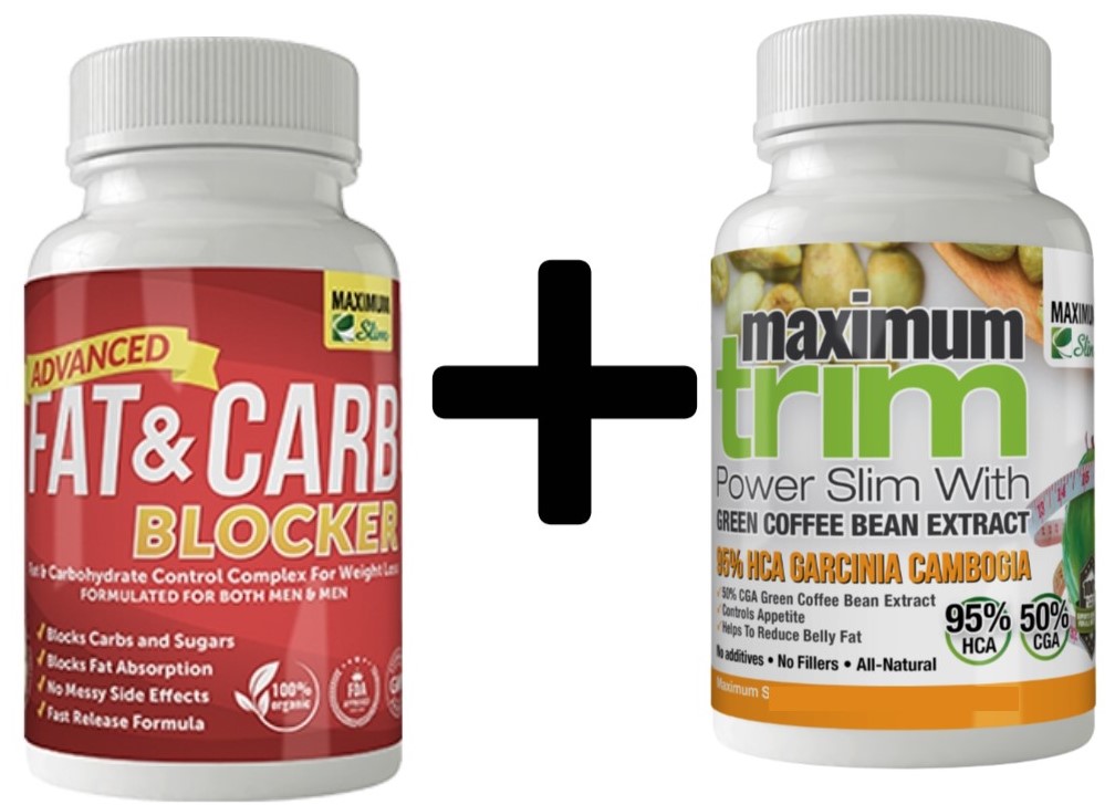 Fat & Carb Blocker with Garcinia Cambogia - Maximum Slim (30 ct) | Supports Weight Management
