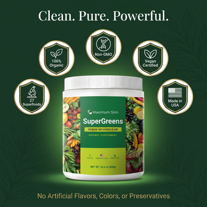 Maximum Slim SuperGreens Powder | Plant-Based Nutrient Drink Mix