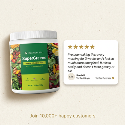 Maximum Slim SuperGreens Powder | Plant-Based Nutrient Drink Mix