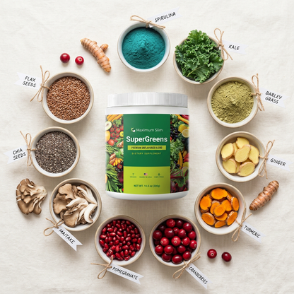 Maximum Slim SuperGreens Powder | Plant-Based Nutrient Drink Mix